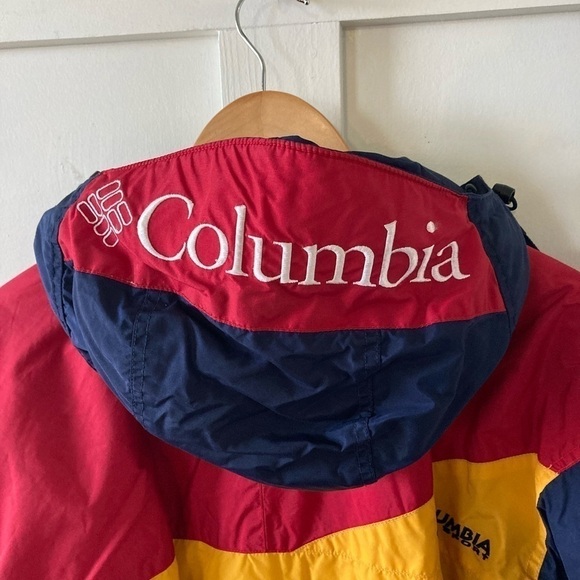 VINTAGE 90s Columbia sport coat Small popover spell out 1/2 zip - Picture 8 of 14